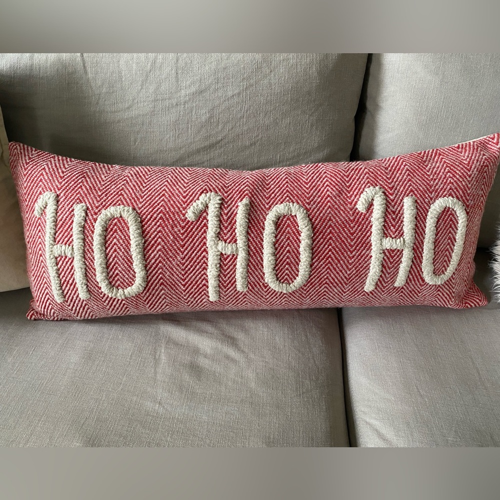 Ho Ho Ho Lumbar Pillow Cover - West Elm